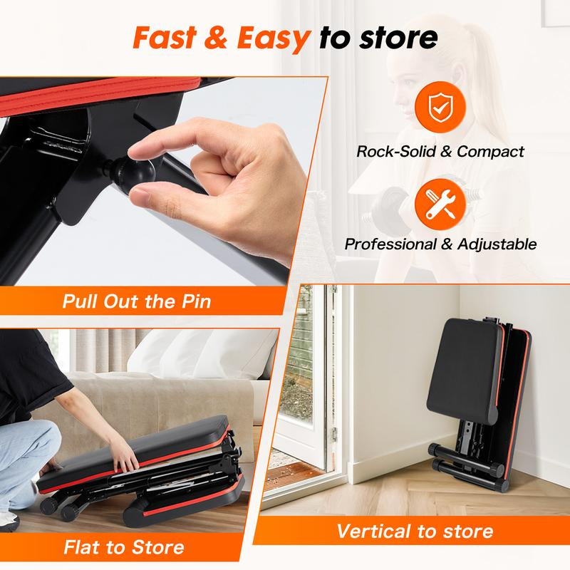  Foldable Workout Bench 